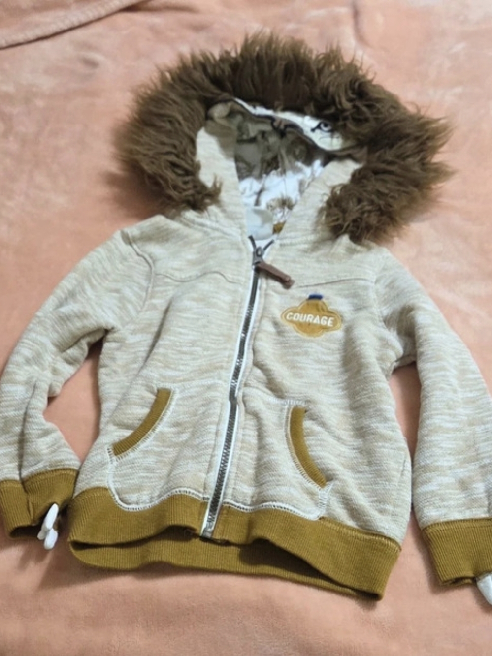 Osh Kosh Boys Lion Wizard of Oz Hoodie Jacket Costume No Tag Measures to 4T